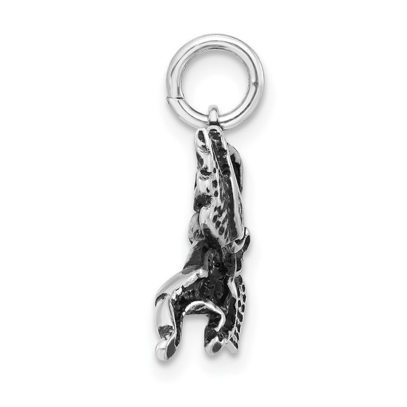 Sterling Silver Polished & Antiqued Cupid Charm - Picture 4 of 4